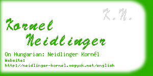 kornel neidlinger business card